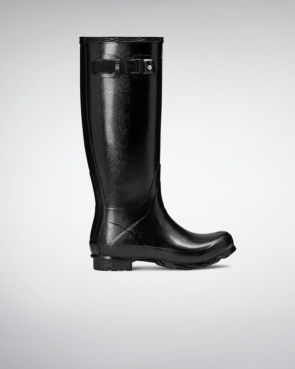 Hunter Norris Field Gloss Tall Rain Boots - Buy Womens Black - FBOMNG194